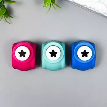 Фигурный дырокол для бумаги «Арт Узор. Звёздочка», d=1 см, 3.533.5 см, МИКС