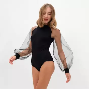 Джемпер боди женский MINAKU: PartyDress чёрный, размер 48