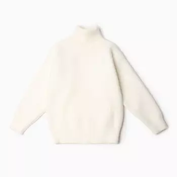 Джемпер для девочек, цвет белый, рост 116-122 см