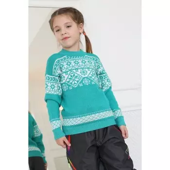Джемпер для девочек, размер 40, цвет зелёный