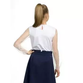 Джемпер для девочек, рост 122 см цвет белый