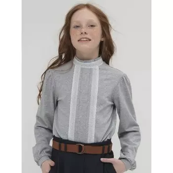 Джемпер для девочек, рост 128 см, цвет серый