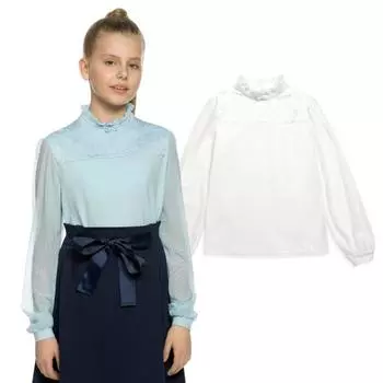 Джемпер для девочек, рост 140 см, цвет голубой