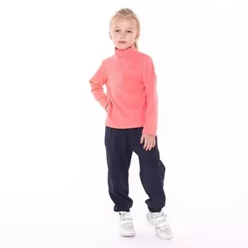 Джемпер для девочки флисовый, цвет персиковый, рост 98-104 см