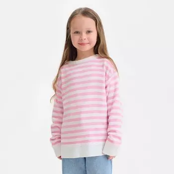 Джемпер для девочки KAFTAN, белый/розовый, размер 30 (98-104 см)