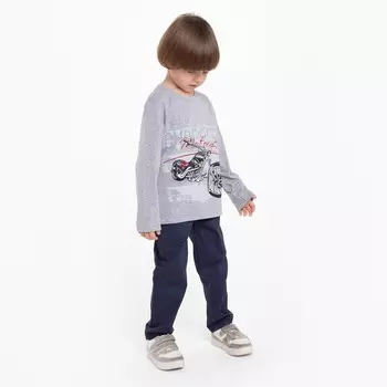 Джемпер для мальчика, цвет серый меланж, рост 110 см