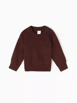 Джемпер Крошка Я Melange, рост 86-92 см, коричневый