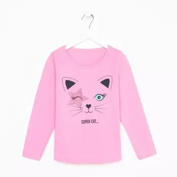 Джемпер (лонгслив) для девочки А.16-116-5., цвет розовый, рост 110