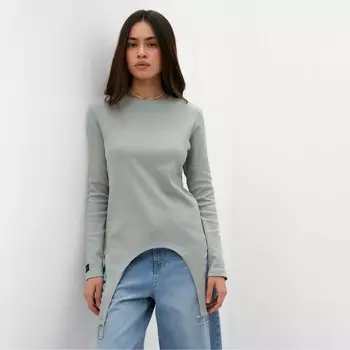 Лонгслив с пажами женский MIST, размер 42, оливковый