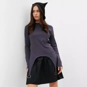 Лонгслив с пажами женский MIST, размер 42, серый