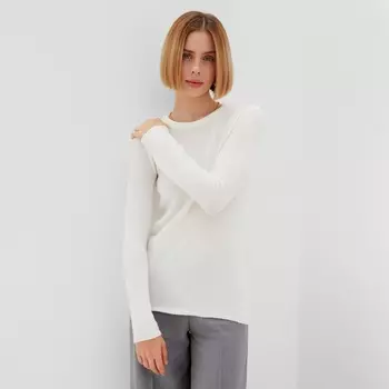 Джемпер женский MINAKU: Knitwear collection, молочный, размер 42
