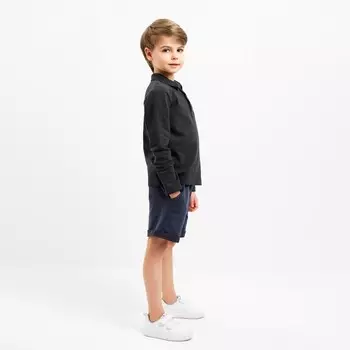 Джемпер (поло) детский MINAKU цвет графит, рост 134