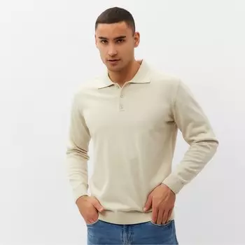 Джемпер поло мужской MINAKU: Knitwear collection, размер 48, кремовый