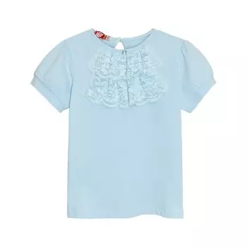 Джемпер с коротким рукавом для девочки, рост 158 см, цвет голубой