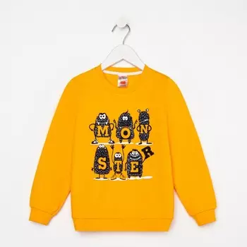 Джемпер (свитшот) для мальчика А.СВ20-382С, цвет оранжевый, рост 104