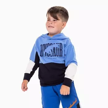 Джемпер (толстовка) для мальчика Спортсмен Дино, цвет голубой/синий, рост 110 см