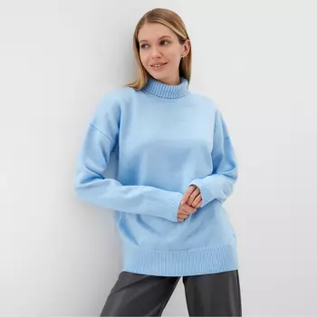 Джемпер вязаный женский MINAKU: Knitwear collection, голубой, размер 50-52