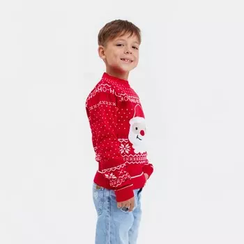 Джемпер вязаный детский KAFTAN "Santa" размер 34, (122-128 см)