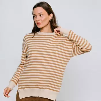 Джемпер женский DommoD, бежевый, молочный, размер 46-50