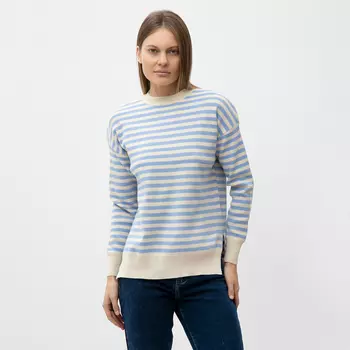 Джемпер женский DommoD, голубой, молочный, размер 46-50