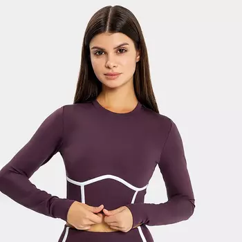 Рашгард женский, цвет сливовый, размер 46 (M)