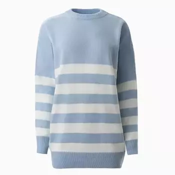 Джемпер женский MINAKU: Casual collection, экрю, голубой, размер 50