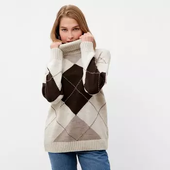 Джемпер женский MINAKU: Casual collection, бежевый, размер 42-44