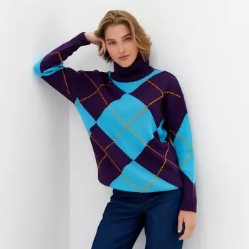 Джемпер женский MINAKU: Casual Collection цвет бирюзовый, р-р 50-52