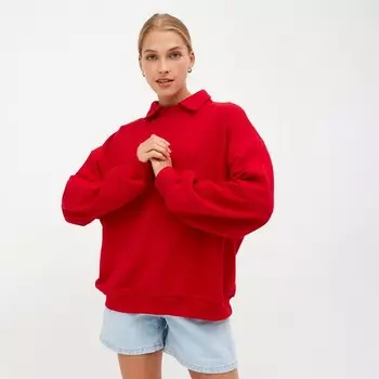 Свитшот женский MINAKU: Casual Collection, красный, размер 42