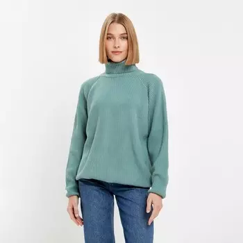 Джемпер женский MINAKU: Casual Collection цвет оливковый, размер 46
