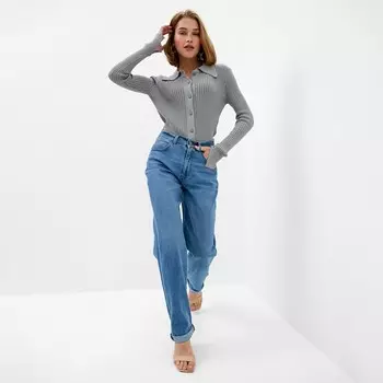 Джемпер женский MINAKU: Knitwear collection цвет серый, размер 46-48