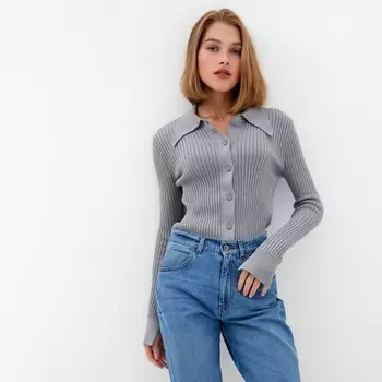 Джемпер женский MINAKU: Knitwear collection, серый, размер 42-44