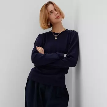 Джемпер женский MINAKU: Knitwear collection, синий, размер 42-44