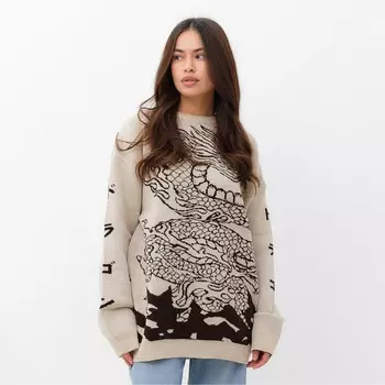 Джемпер женский MIST Dragon, бежевый, onesize (44-48)