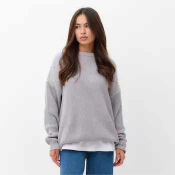 Джемпер крупной вязки женский MIST, серый, размер M (44-46)