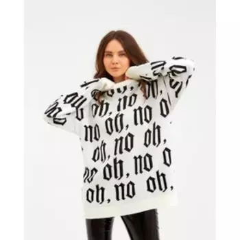 Джемпер женский MIST Knitwear, размер 48-50, белый