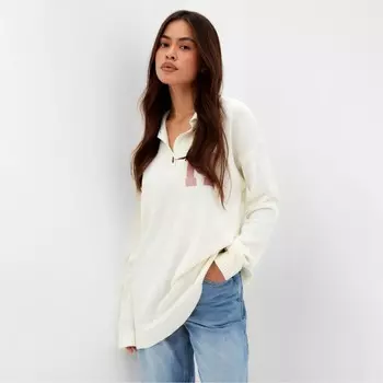 Джемпер с воротником поло женский MIST, молочный, размер L (48-50)