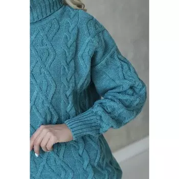 Джемпер женский, размер 42, цвет бирюзовый