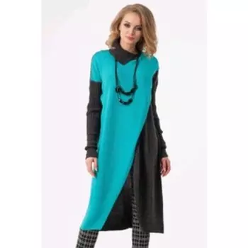 Джемпер женский, размер 42, цвет серый, бирюзовый