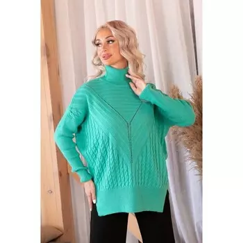 Джемпер женский, размер 44, цвет бирюзовый