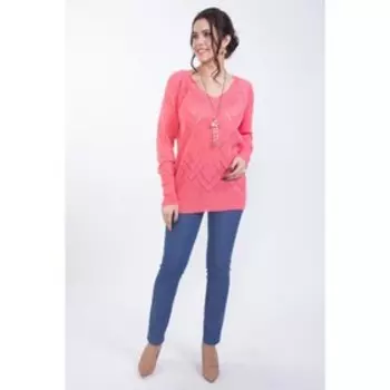 Джемпер женский, размер 46, цвет коралловый