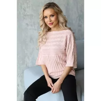 Джемпер женский, размер 46, цвет пудровый