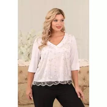 Джемпер женский, размер 48, цвет белый