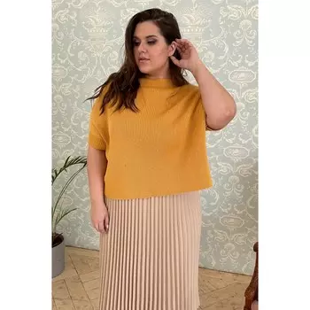 Джемпер женский, размер 50, цвет горчичный