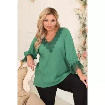 Джемпер женский, размер 50, цвет зелёный