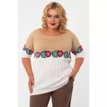 Джемпер женский, размер 52, цвет белый