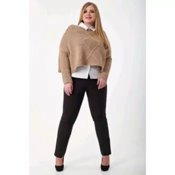 Джемпер женский, размер 52, цвет бежевый