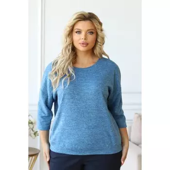 Джемпер женский, размер 52, цвет голубой