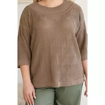 Джемпер женский, размер 52, цвет коричневый