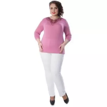 Джемпер женский, размер 52, цвет розовый